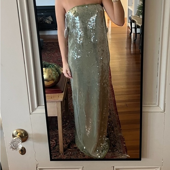 Staud CASEY DRESS GARDEN MOSS - Picture 5 of 6